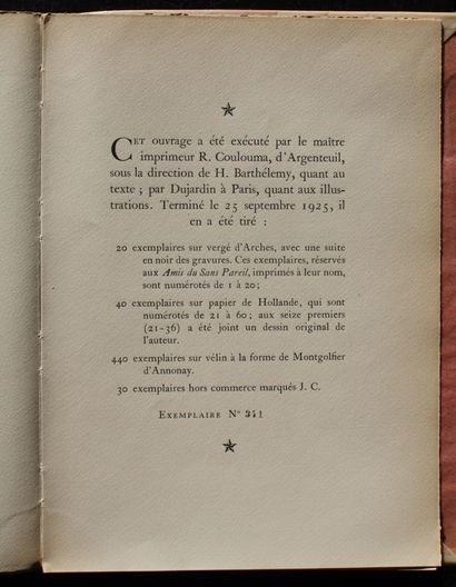 null JEAN COCTEAU (1889-1963)
Le secret professionel, Au Sans Pareil, Paris, 1925
Livre...