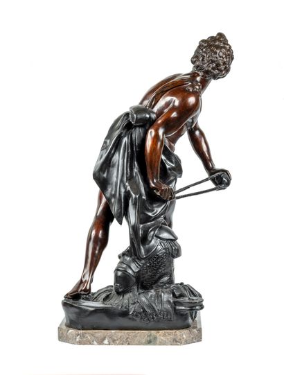 null D'après LE BERNIN (1598-1680)
David
Epreuve en bronze à double patine sur un...