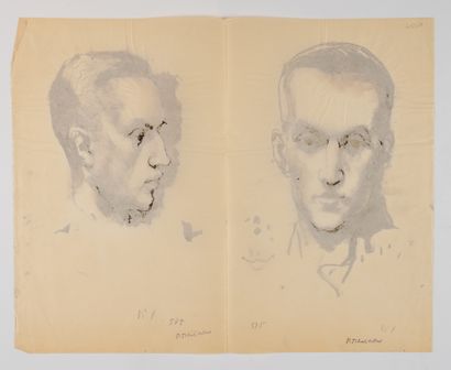 null Pavel TCHELITCHEW (1898-1957)
Portrait présumé de l’écrivain Lincoln
Kirstein
Encre...