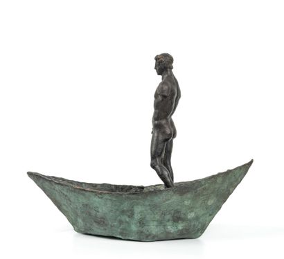 null Horacio CORDERO (1945-2014)
Classical nude in a boat
Epreuve en bronze à patine...