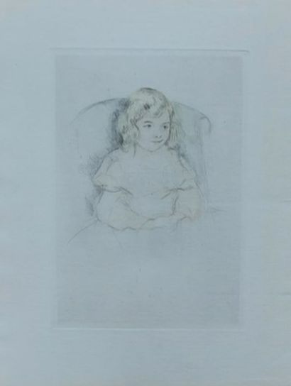 Mary Cassatt Mary CASSATT
Sara Smiling, 1904

Colored etching from the second edition
Unsigned... Gazette Drouot