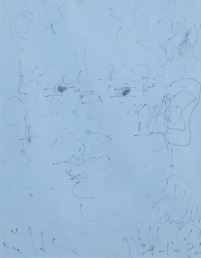  Gen PAUL (1895-1975). 
Portrait d'Alain Carrier. 
Encre sur papier signée et datée... Gazette Drouot