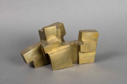 null Jean SIGNOVERT (1919-1981): 

Untitled, 1978. 

Proof in bronze, cast with golden...