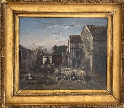 null Félix BRISSOT DE WARVILLE (1818-1892): 

The departure of the sheep from the...