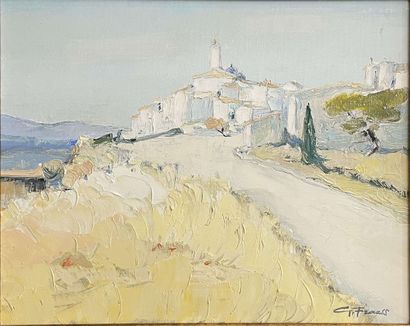 null Gustave FRAAS (1920-) : 

Village, Pyrénées-Orientales. 

Oil on canvas signed...