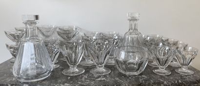 null BACCARAT : 

Partie de service en cristal modèle Harcout-Talleyrand comprenant...