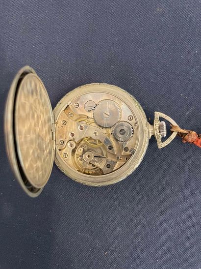 null Silvered metal pocket watch, dial with Arabic numerals marked Rallye de Provence...