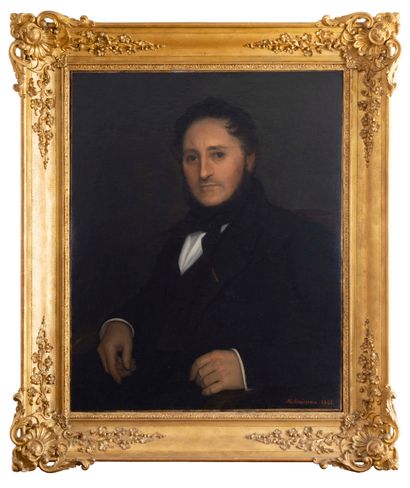 null Alfred BOISSEAU (Paris, 1823 - Buffalo, 1901): 

Portrait of a notable, 1841....
