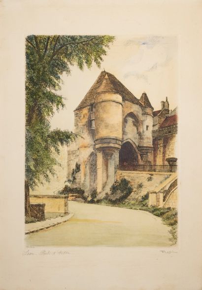 null Léopold ROBIN (1877-1939): 

Laon, Ardon Gate Laon, ramparts and cathedral....