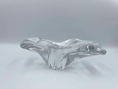 null DAUM France, Paperweight in molded crystal representing a flower. H. 17 cm (Very...