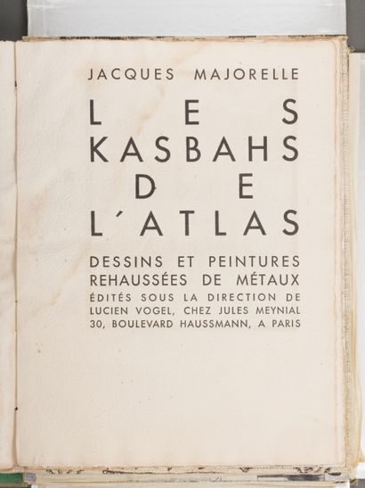 null Jacques MAJORELLE, LES KASBAHS DE L'ATLAS, dessins et peintures rehaussées de...