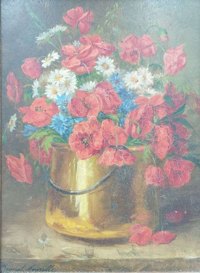 null French school, early 20th century
Bunch of poppies
Oil on panel bearing a signature...