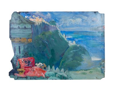 null Pavel Dmitrievic SMAROV (1874-1950) :
Cliff
Oil on poster signed CHMAROFF in...