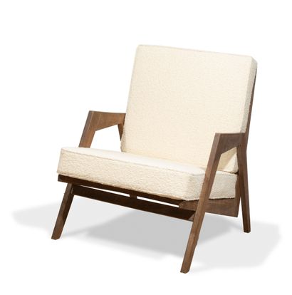 null Alain RICHARD (1926-2017): 
The model created around 1952. Very rare oak armchair...