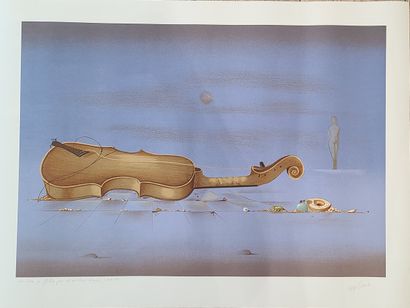 null Serge CARRE (born 1929) : Violin
Lithograph signed lower right, annotated HC,...