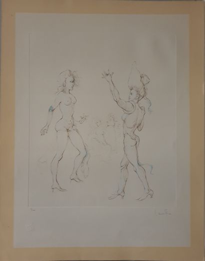 null Leonor FINI (1907-1996): Two figures
Lithograph signed lower right in graphite...