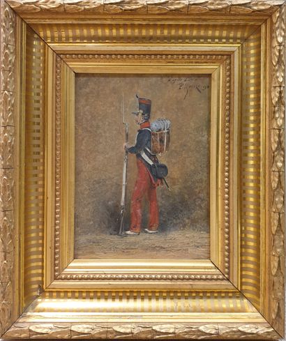 null French school, late 19th century, after Edouard DETAILLE 
Portrait of a soldier...