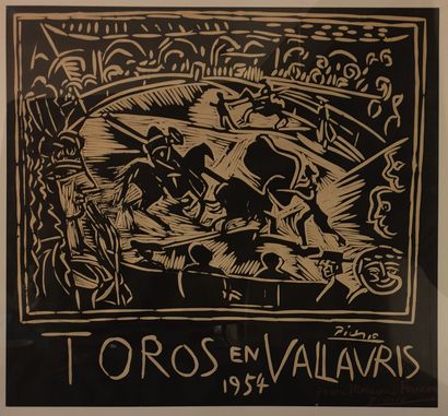 null Pablo PICASSO (1881-1973), 
Toros en Vallauris, 1954
Lithograph, signed and...