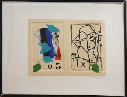 null James COIGNARD (1925- 2008) : 
Untitled 
Lithograph signed lower right and annotated...