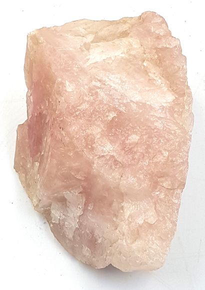 null Set of three stones: Pyrite block (6 x 8 cm) - Rose quartz (5 x 11 cm) - Small...