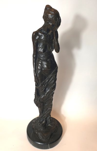 null Karla VOBISOVA-ZAKOVA (1887-1961):
La peine
Bronze proof, brown patina cast...