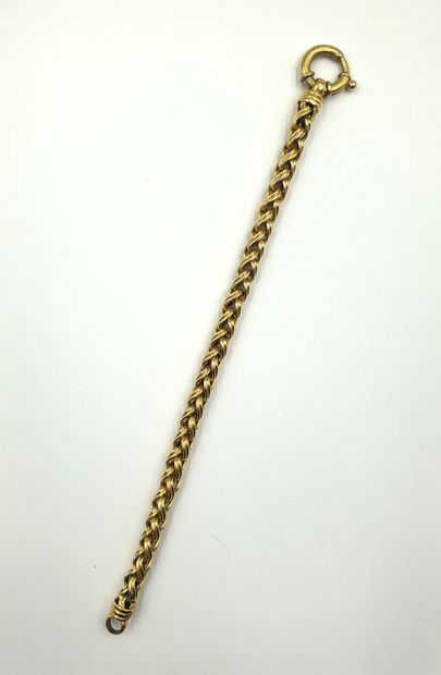 null Soft bracelet in 18k (750 ) yellow gold with stylized palm links.
Weight: 18.66...