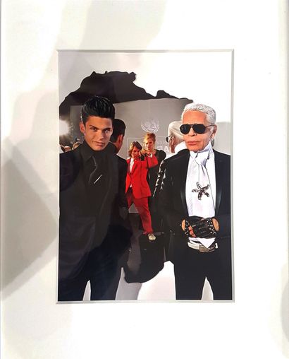 null Photo montage featuring Karl Lagerfeld, Baptiste Giabiconi and Prince Hubertus...
