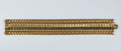 null Bracelet articulé en or jaune (750 millièmes). Poids 47.6 grs
