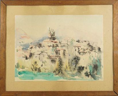 Mykola Vasyl KRICHEVSKY ( 1898-1961) Paysage. Deux aquarelles signées, datées 1940...