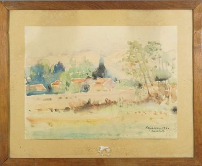 Mykola Vasyl KRICHEVSKY ( 1898-1961) Paysage. Deux aquarelles signées, datées 1940...