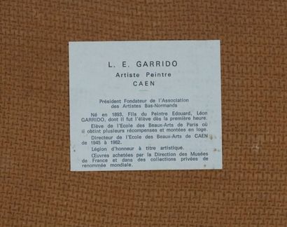 Louis Edouard GARRIDO (1893 – 1982) Les moissons. Huile sur isorel signée en bas...
