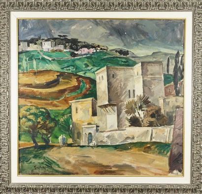 Iakov BESPERSTOV (1929) Paysage d'Alger Huile sur toile signée en bas à gauche 

65...