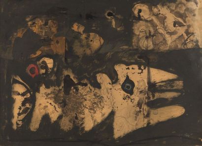 Antoni CLAVE (1913-2005) Poisson, circa 1959
Huile et rehauts de pastel sur papier...