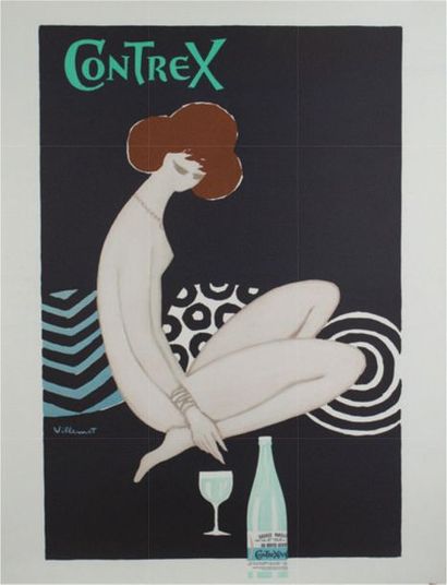 VILLEMOT Bernard (1911-1990) 
CONTREX.
Lithograph on Arches paper - Without printer...