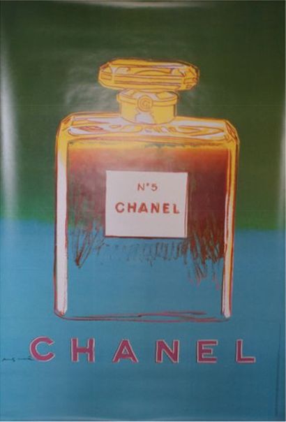 WARHOL Andy (d'après) 
CHANEL N° 5. Around 1997
Poster after a silkscreen print by...