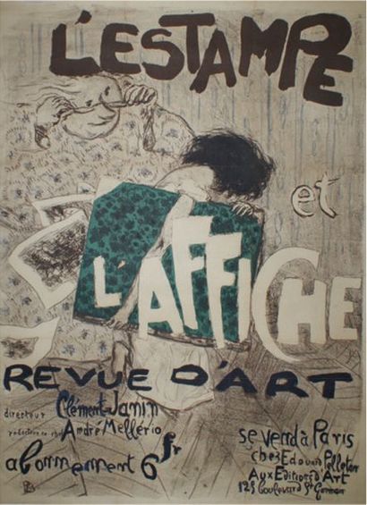 BONNARD Pierre (1867-1947) 
Revue d'Art. L'ESTAMPE ET L'AFFICHE ” se vend-Paris”....