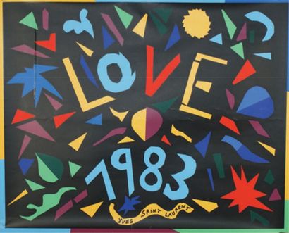 SAINT-LAURENT Yves (1936-2008) 
LOVE 1983
Without mention of printer - 44 x 53.5...