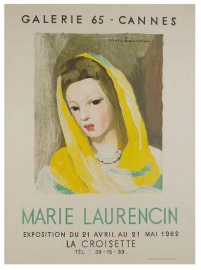 GALERIE 65 CANNES (3 affiches) MARIE LAURENCIN...