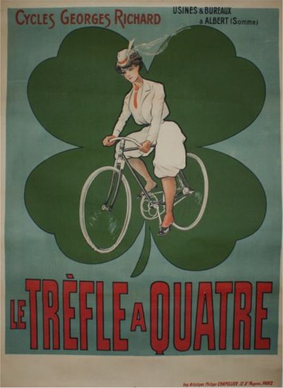 ANONYME CYCLES GEORGES RICHARD.”LE TRÈFLE A QUATRE”.
Usines & Bureaux-Albert (Somme)
Imprimerie...