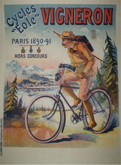 ANONYME CYCLES “EOLE” VIGNERON.”Paris 1890-91.
Imprimerie Charles Verneau, Paris...