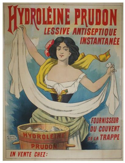 ANONYME LESSIVE HYDROLÉINE PRUDON.
”Du couvent de la Trappe”
Affiches artistiques...