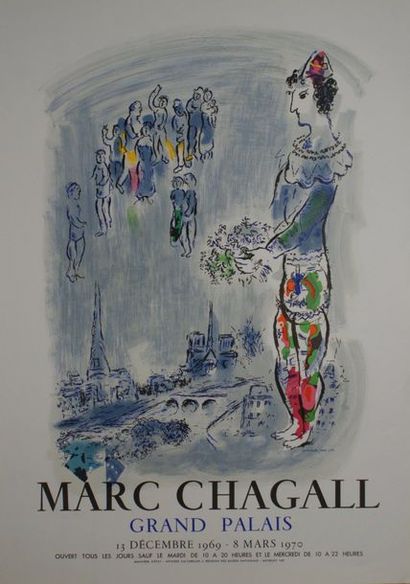 CHAGALL Marc (1887-1985) 
Set of 3 posters.
Mourlot Imp and Mourlot copyright - 70...