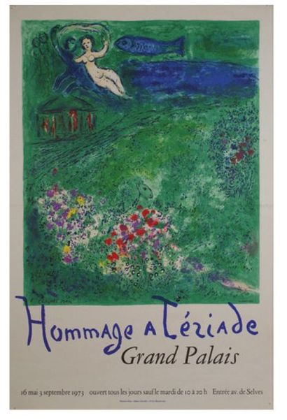 CHAGALL Marc (1887-1985) 
Ensemble de 3 affiches.
Mourlot Imp et Mourlot copyright...