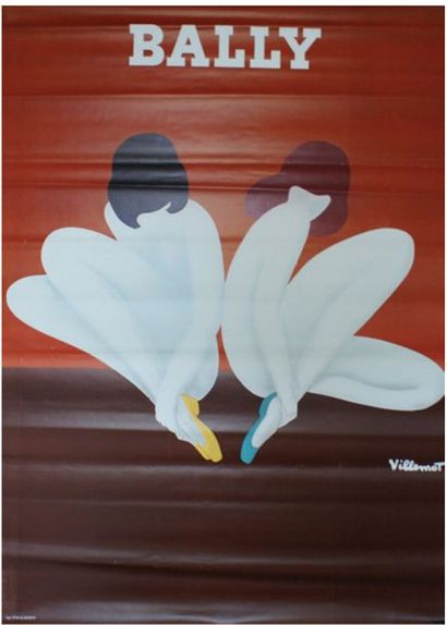 VILLEMOT Bernard (1911-1990) 
BALLY. LE LOTUS. “LES FEMMES FLEURS”. 1973
Imp I.P.A,...