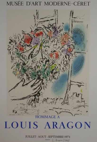 CHAGALL Marc (1887-1985) 
Set of 3 posters.
Mourlot Imp and Mourlot copyright - 70...