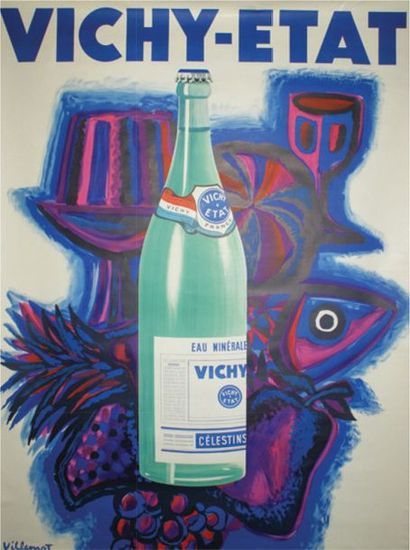 VILLEMOT Bernard (1911-1990) 
VICHY-ETAT. 1961
Imprimerie Courbet, Paris -160 x 120...