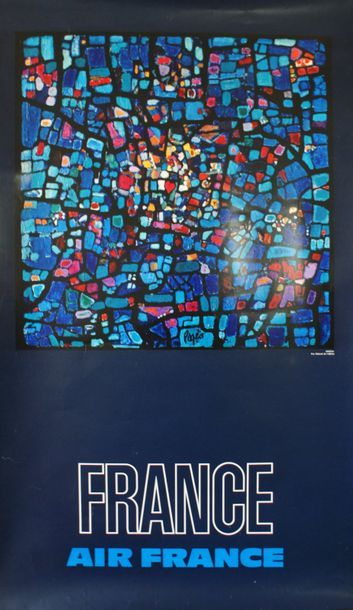 PAGES & AURIAC Jacques (5 affiches) “AIR FRANCE “- “ANET” - “CHARTRES” - “ILLIERS-COMBRAY”...