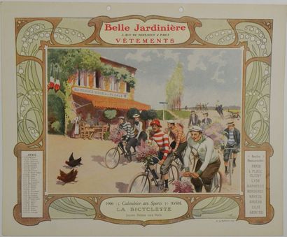 null BELLE JARDINIÈRE CALENDRIER DES SPORTS. Avril 1906 Imp.Malherbe - 24 x 28 -...