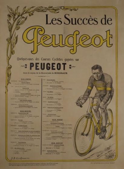 ESCHEMANN Jean-Bernard (XIX-XX) LES SUCCÈS DE PEUGEOT Imp.Automobiles & Cycles Peugeot...