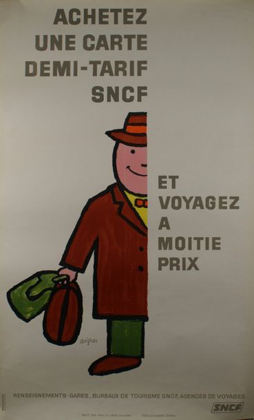 MORVAN Hervé (1917-1980) & SAVIGNAC Raymond (1907-2002) (2 affiches) SNCF.”ACHETEZ...
